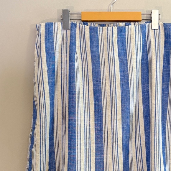 3/$10⚡️Torrid Blue & White Striped Knee Length Skirt with Elastic Waist - Picture 3 of 14